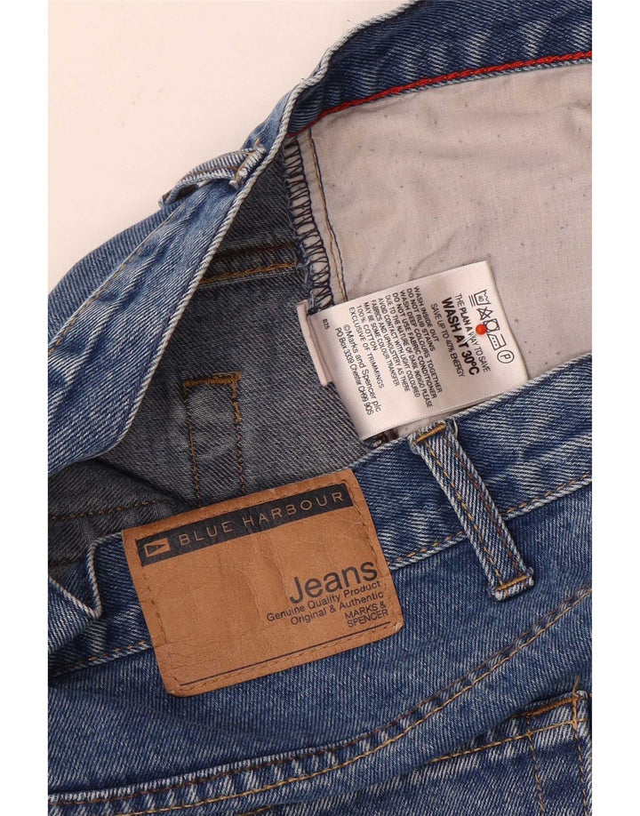 Blugi drepti pentru bărbați Marks & Spencer Blue Harbour W34 L33 bumbac
