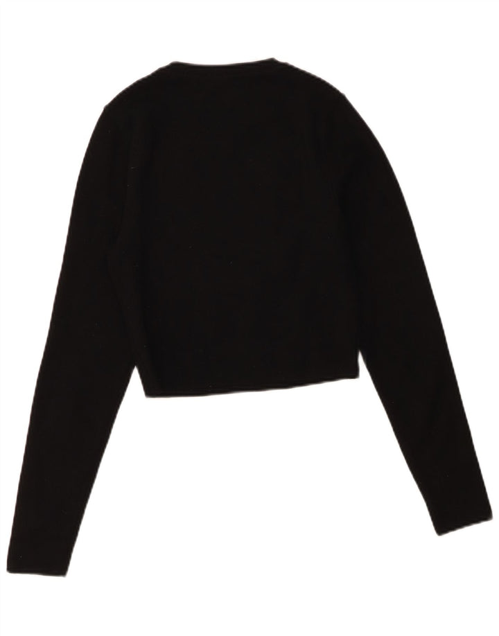 Crop Top femeie Zara UK 14 mare, negru, viscoză