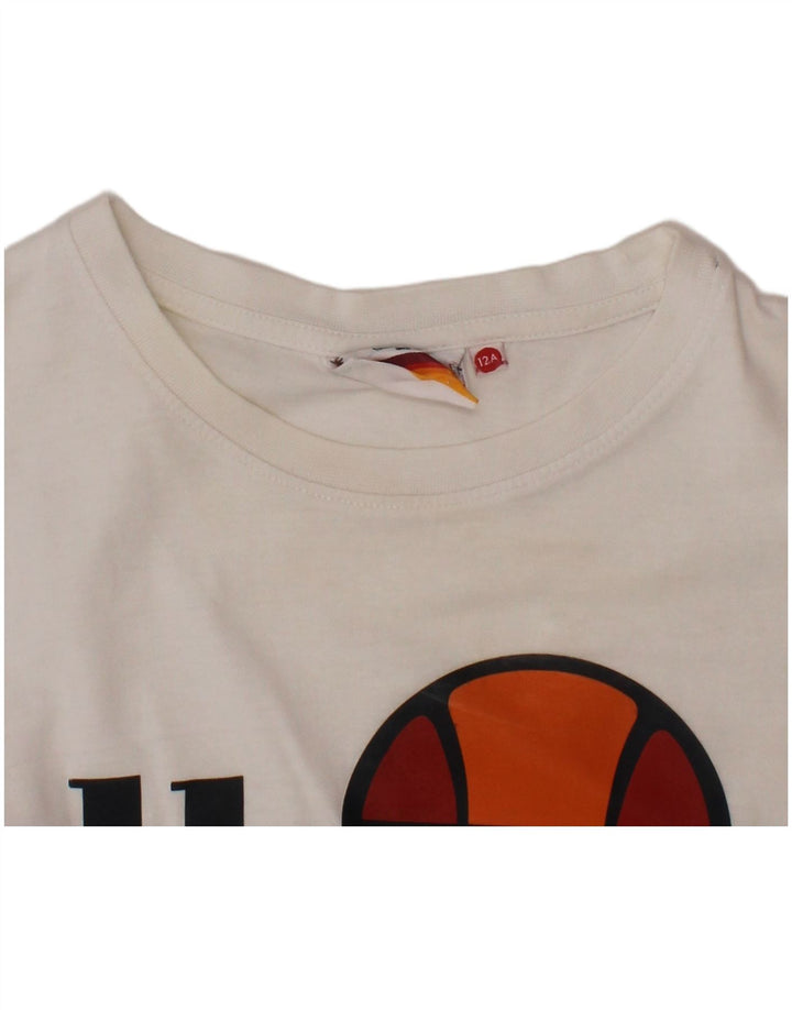 Tricou grafic ELLESSE pentru baieti Top 11-12 ani alb
