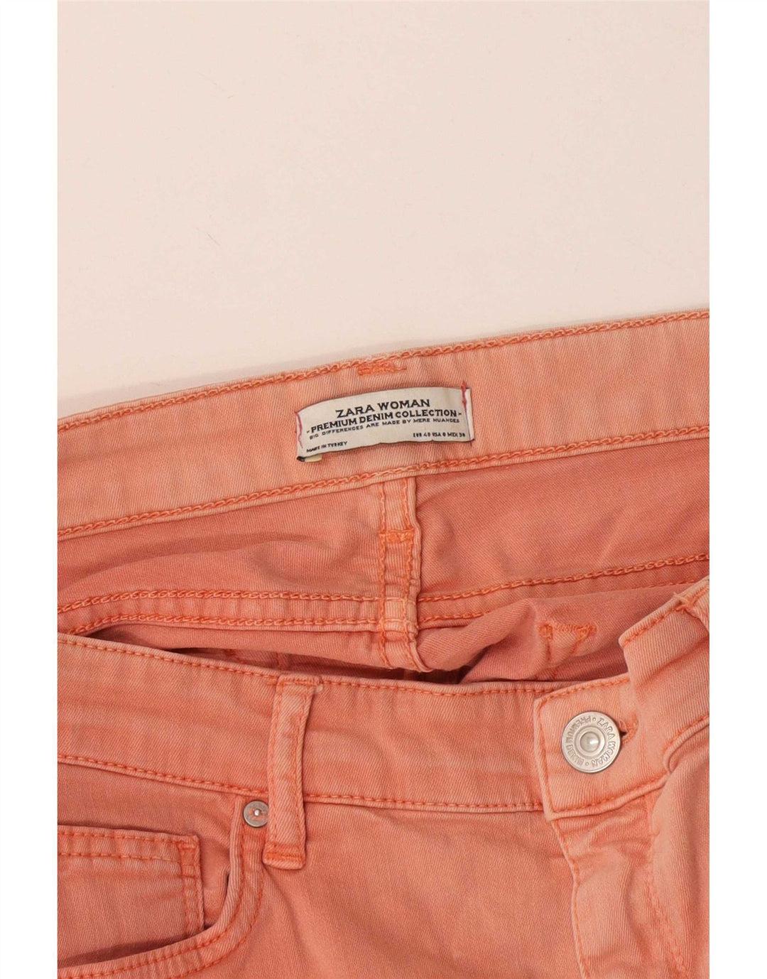 Blugi skinny dama Zara EU 40 Medium W30 L26 Portocaliu