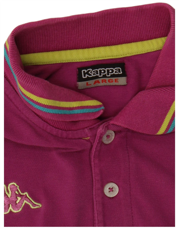 Cămașă polo pentru bărbați Kappa cu dungi mov