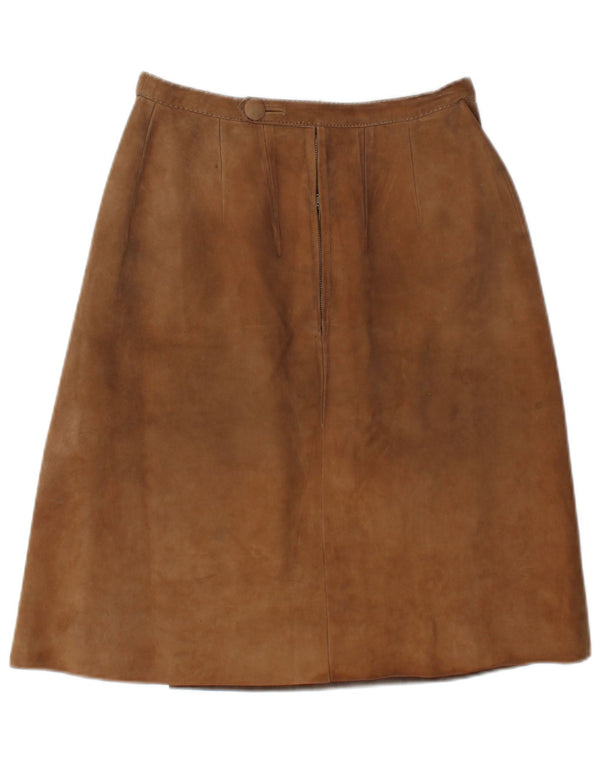 Fusta Dama Vintage din piele intoarsa W26 Small Beige