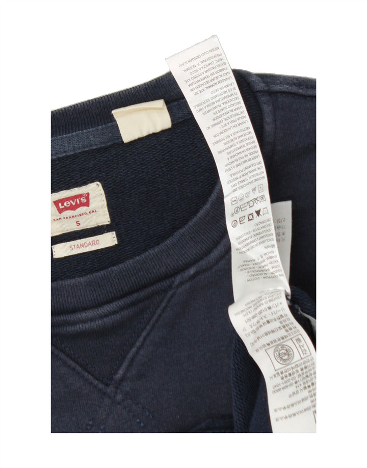 LEVI'S Mens Sweatshirt Jumper Small Navy Blue Cotton Vintage Levi's and Second-Hand Levi's from Messina Hembry 