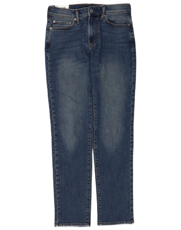 Abercrombie & Fitch blugi slim drepte pentru bărbați W29 L32 bumbac albastru