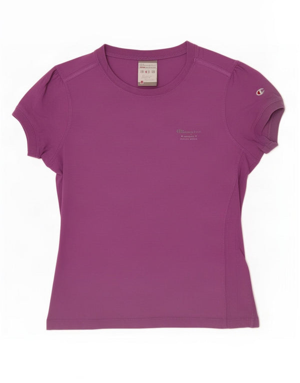 Tricou Champion Womens Heritage Classics Top UK 10 Small Purple Bumbac