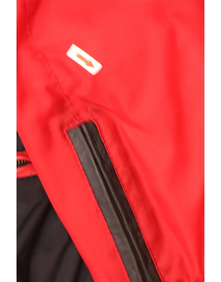 Jachetă Bomber Vintage pentru bărbați UK 42 XL Poliamidă color bloc roșu