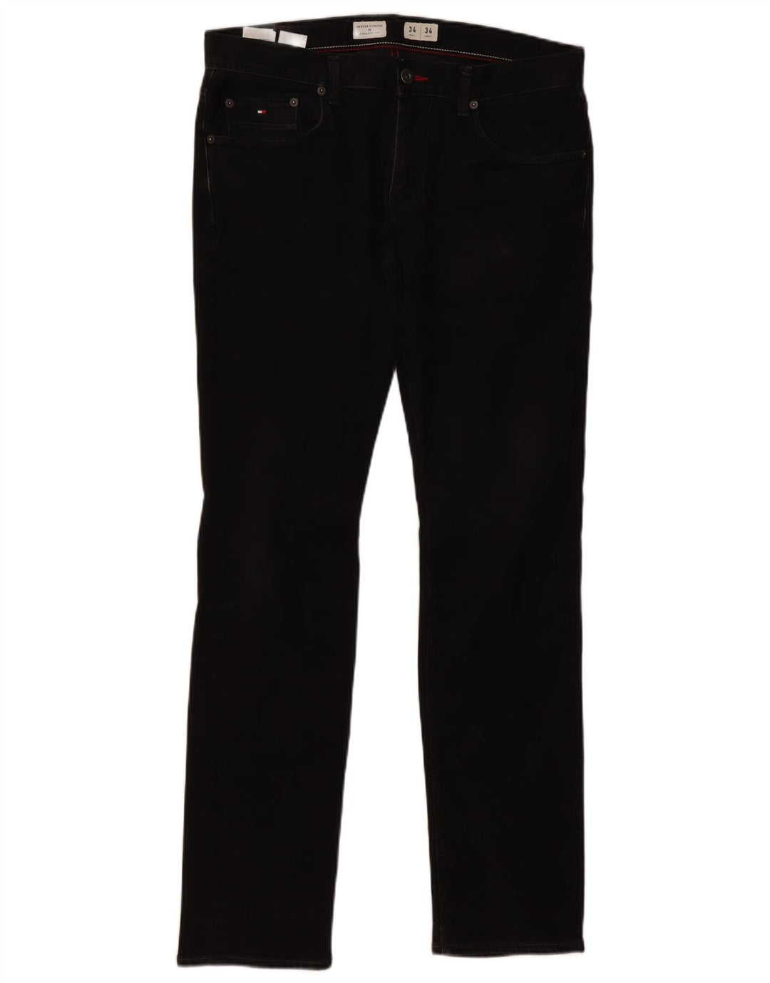 TOMMY HILFIGER Blugi pentru bărbați Denton Straight W34 L34, bumbac negru