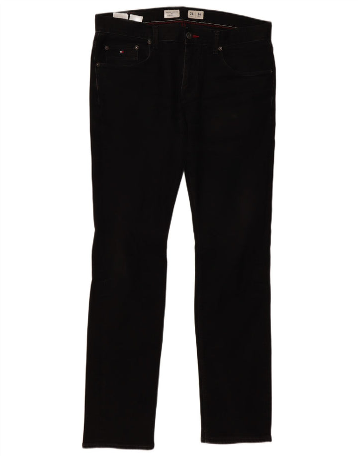 TOMMY HILFIGER Blugi pentru bărbați Denton Straight W34 L34, bumbac negru