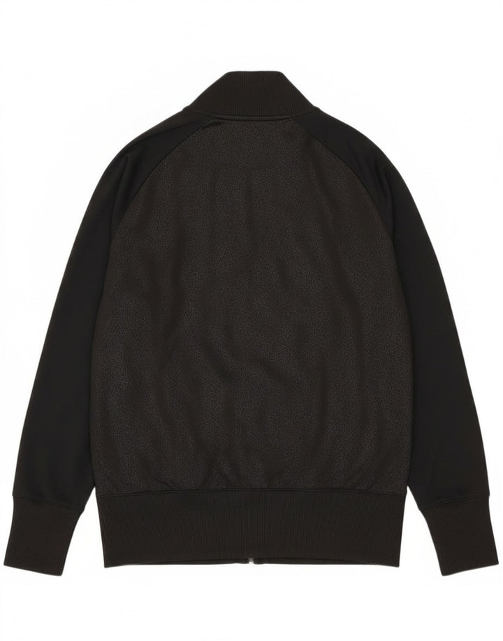 Jachetă de top pentru trening grafic Reebok pentru femei UK 14 Large Black