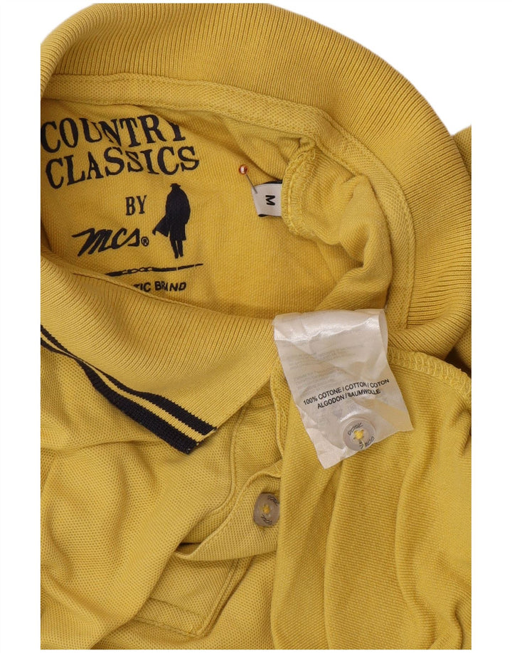 MARLBORO CLASSICS Tricou polo Country Classic pentru bărbați, bumbac galben mediu