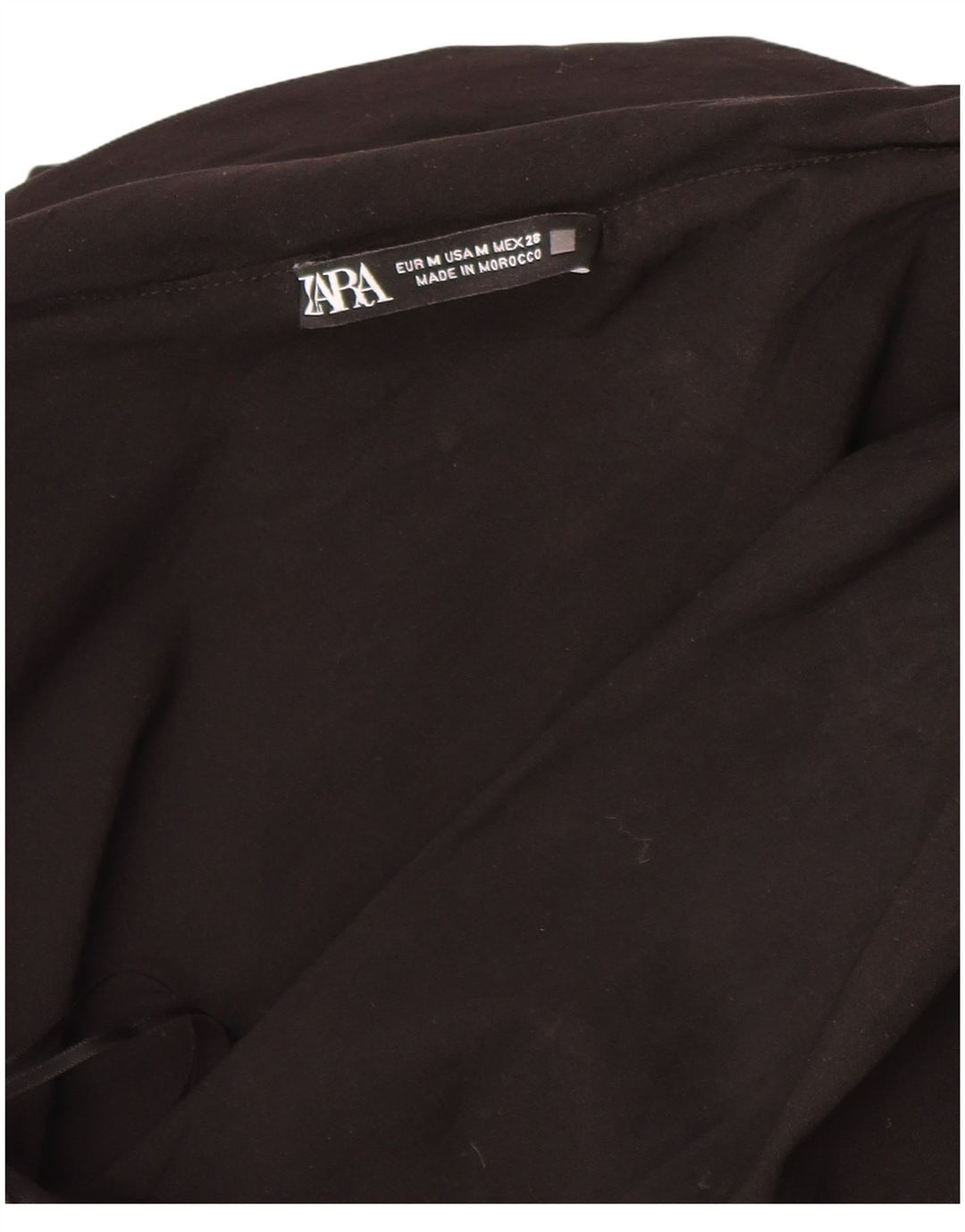 Top Crop pentru un umăr pentru femei Zara UK 12 Medium Negru