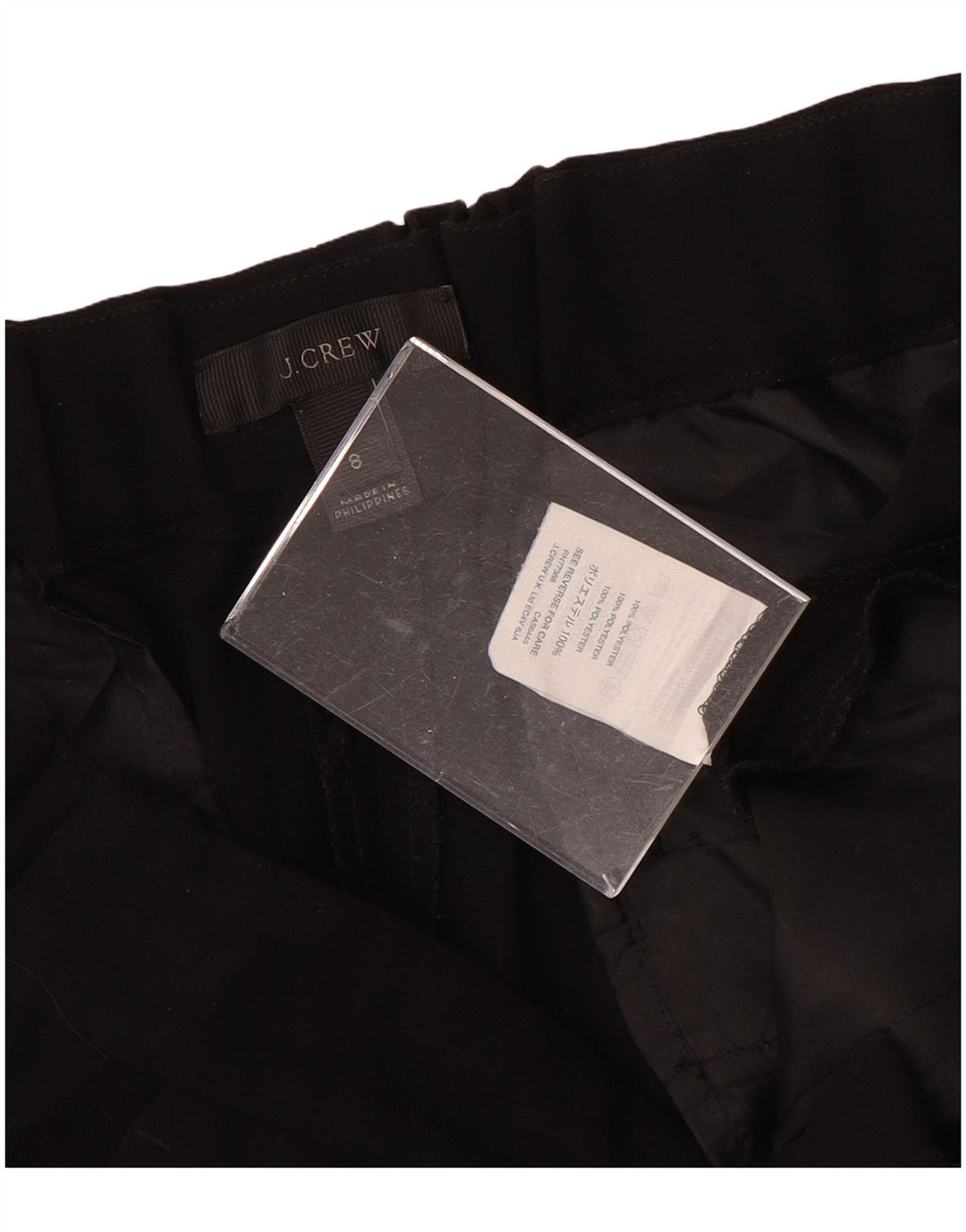 Pantaloni chino conici pentru femei J. CREW US 8 Medium W32 L26 Poliester negru