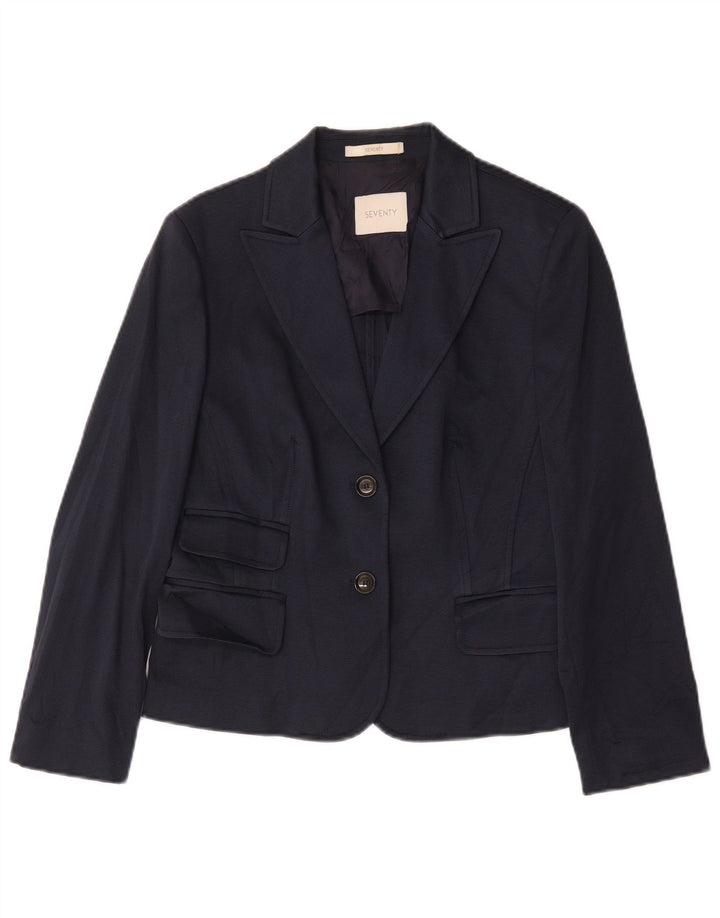 Sacou blazer pentru femei Seventy cu 2 nasturi IT 48 XL Bumbac bleumarin