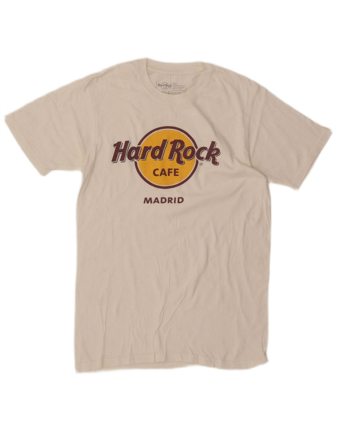 Hard Rock Cafe Madrid Tricou grafic Top mic Bumbac alb