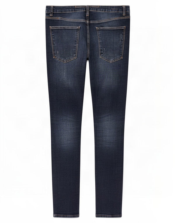 Blugi skinny distressed pentru bărbați Zara EU 46 XL W36 L30 Bumbac albastru
