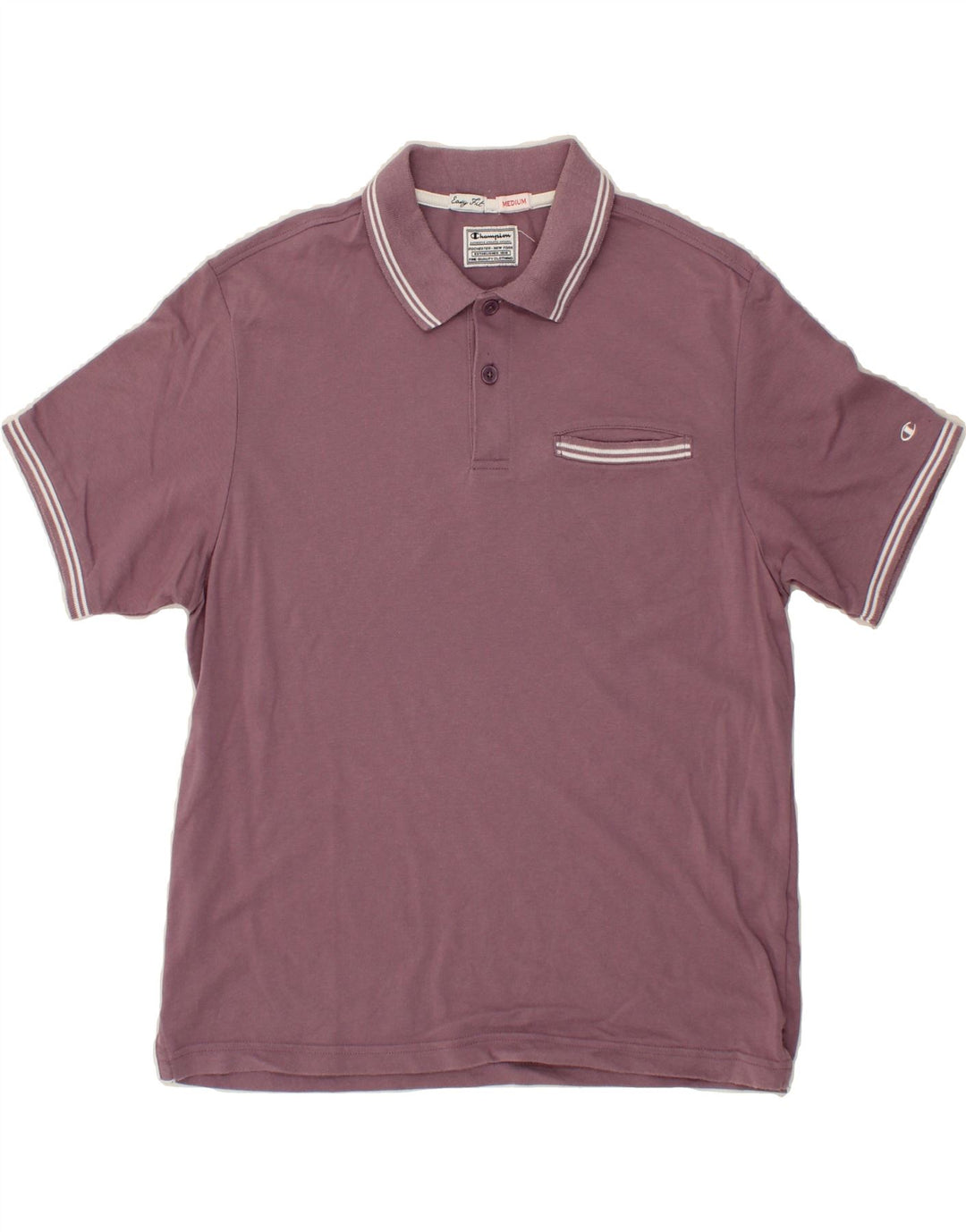 CHAMPION Mens Easy Fit Polo Shirt Medium Purple Cotton Vintage Champion and Second-Hand Champion from Messina Hembry 