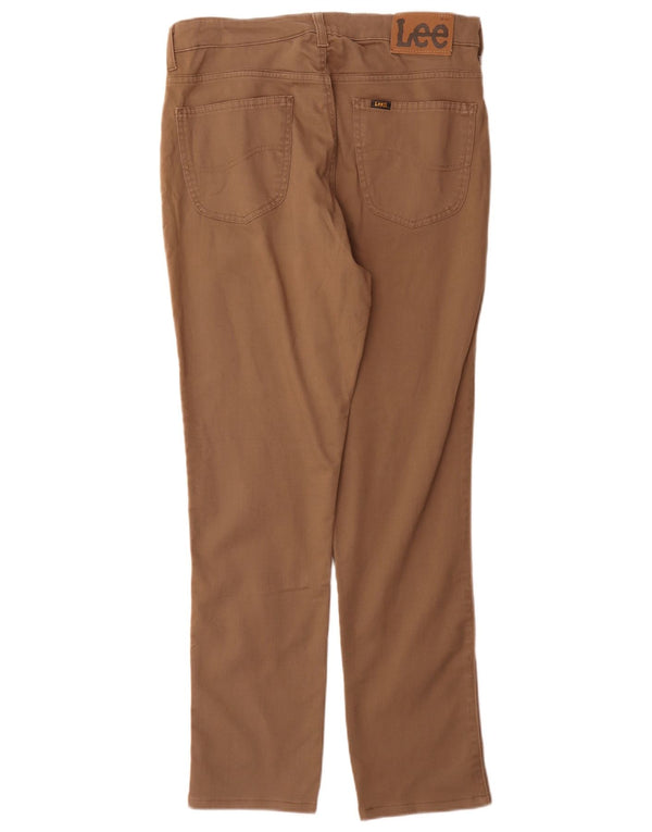 Pantaloni casual subțiri Lee Dallas pentru femei L34 L30 bumbac maro