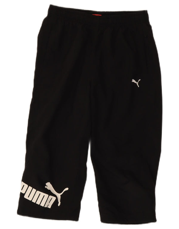 Pantaloni de trening Puma Graphic Capri pentru băieți 11-12 ani, negru