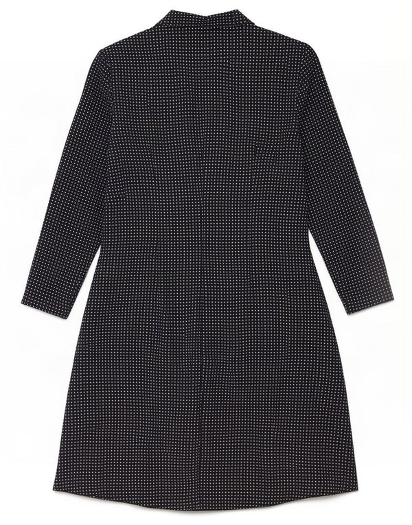 Giorgio Armani Womens Theath Dress UK 10 Small Navy Blue Spotted