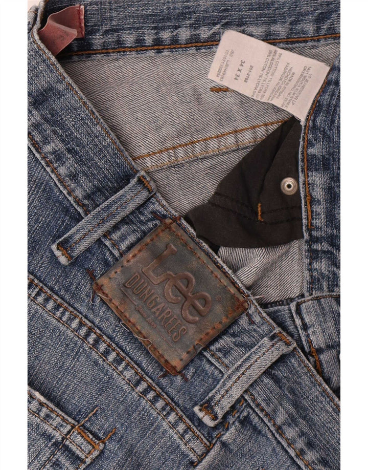 Blugi Distressed drepte pentru bărbați Lee L34 L34 Bumbac albastru