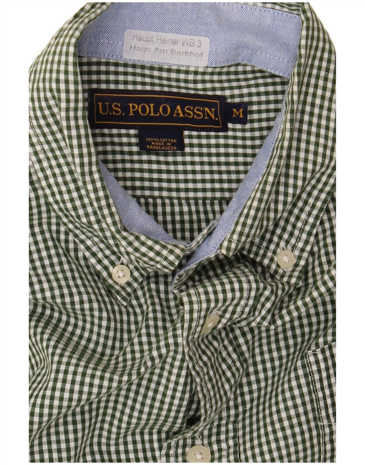 U.S. POLO ASSN. Cămașă pentru bărbați, verde mediu, bumbac
