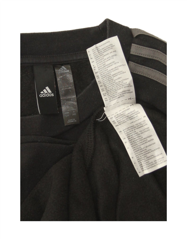 Hanorac pentru bărbați Adidas Jumper mare, negru, bumbac