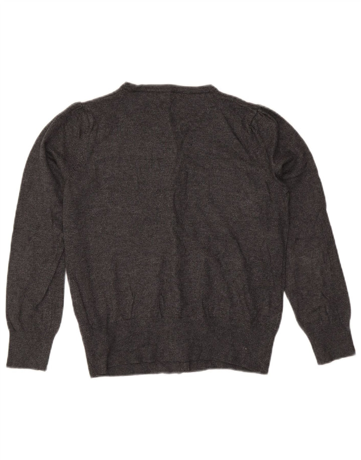 Marks & Spencer Pulover Crop Cardigan pentru Damă UK 14 Medium Gri Viscose