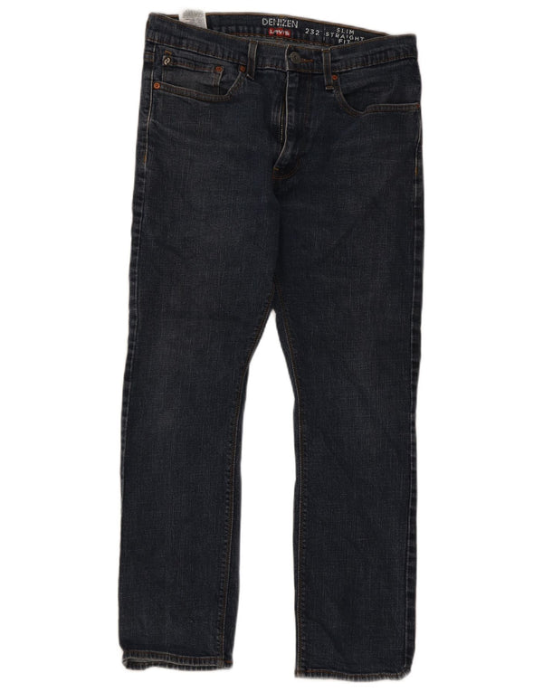 Blugi drepti pentru bărbați Levi's Denizen Slim W34 L30 bumbac bleumarin