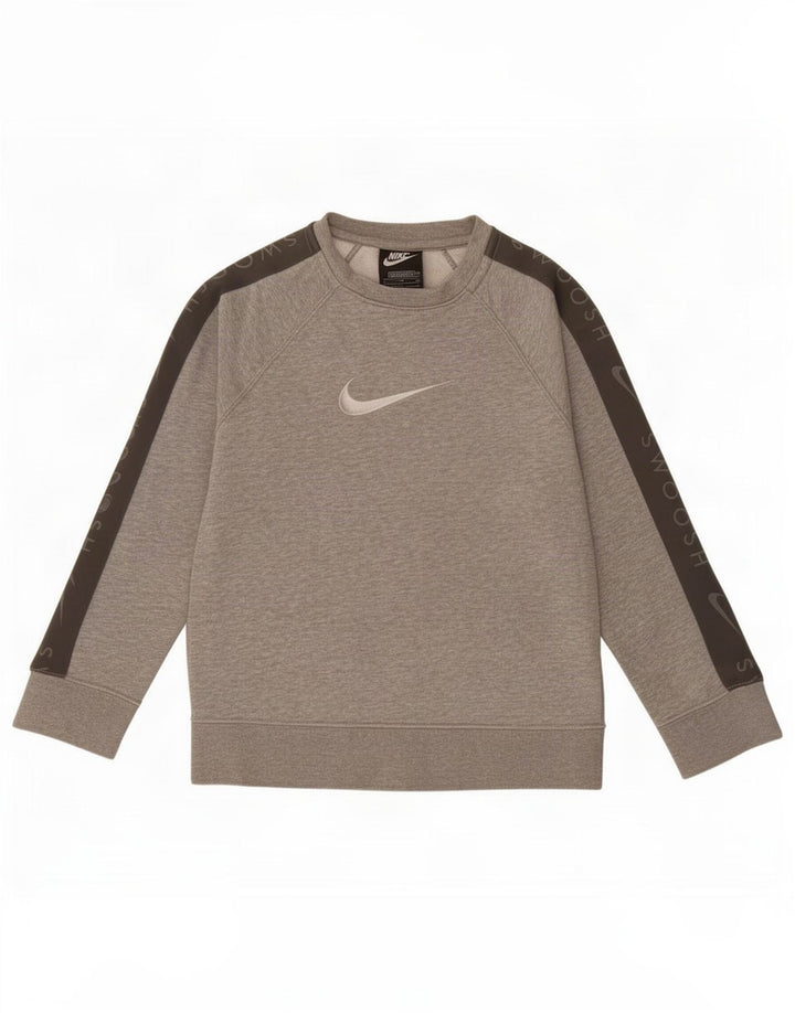Hanorac cu grafic pentru băieți Nike Pulover 8-9 ani mic, gri, bumbac