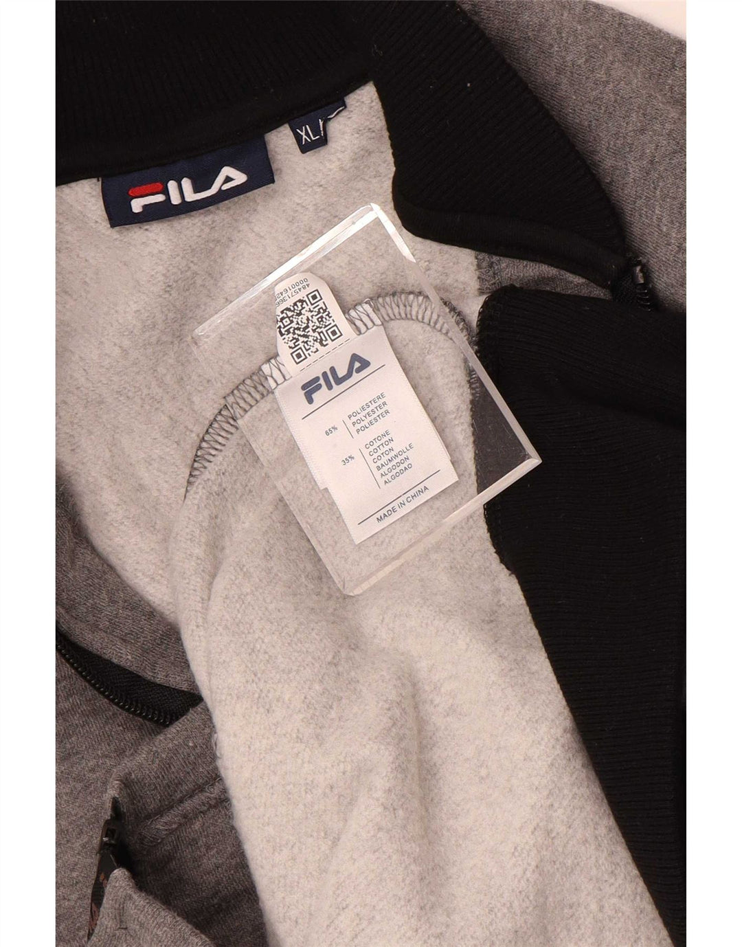 Jachetă de trening Fila Regular Fit pentru femei UK 18 XL Gri Colorblock