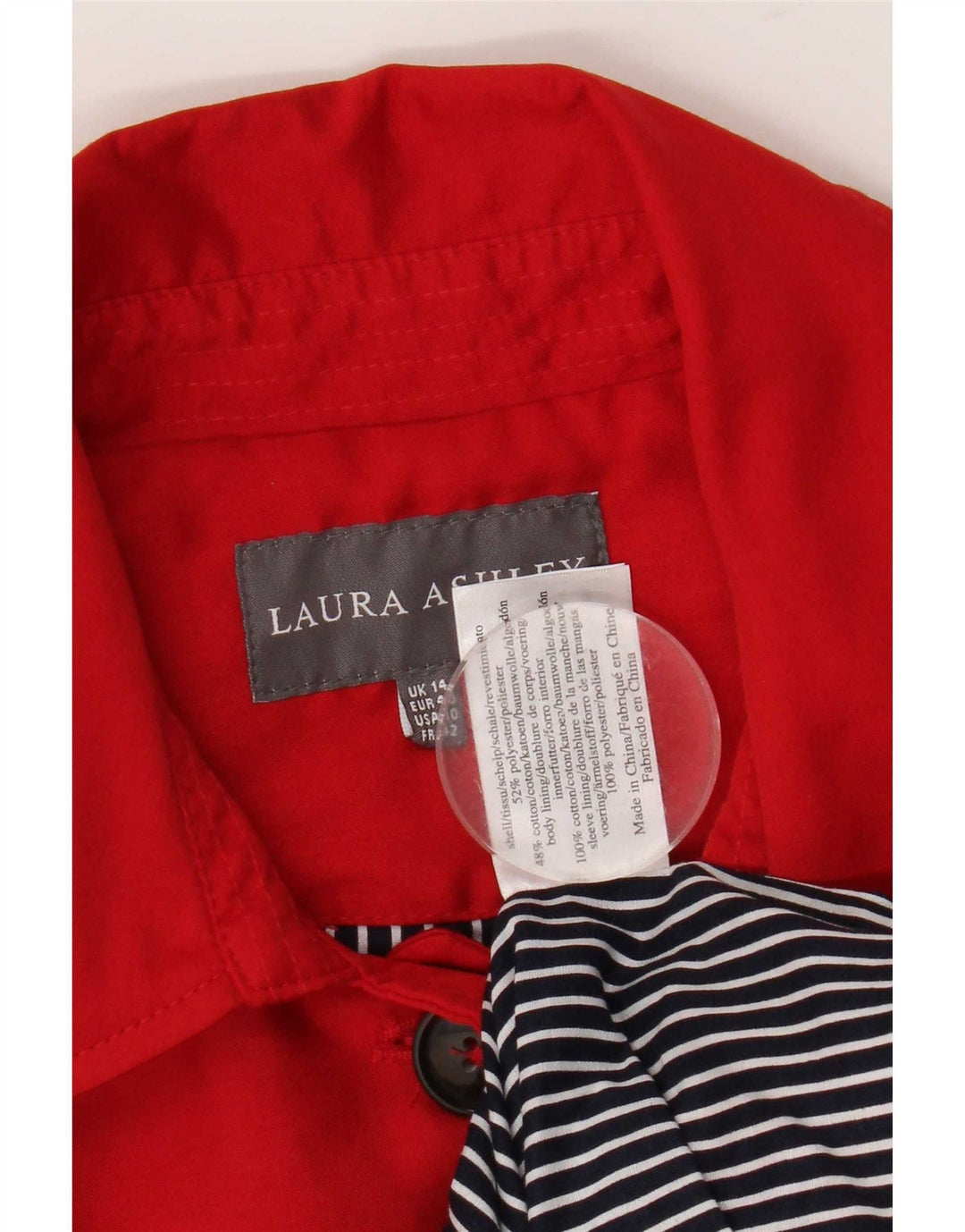 Trenci pentru femei Laura Ashley UK 14 Poliester roșu mediu