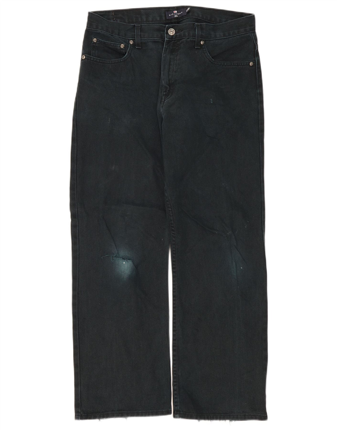 Blugi drepți pentru bărbați Marks & Spencer Blue Harbour W34 L29 bumbac negru