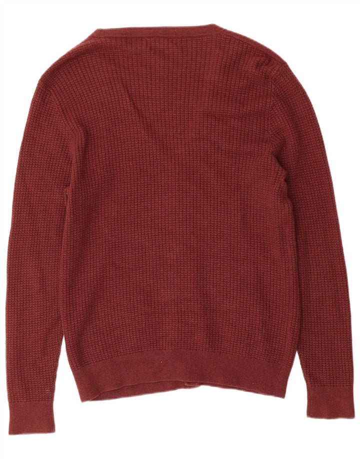 Pulover cardigan REISS pentru bărbați, bumbac maro mare