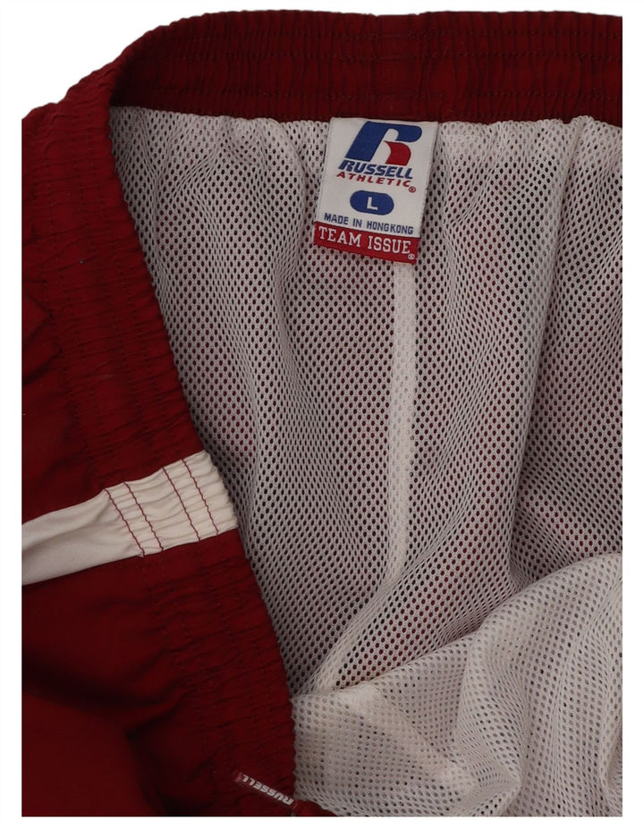 Pantaloni de trening pentru bărbați RUSSELL ATHLETIC, de culoare mare, burgundă