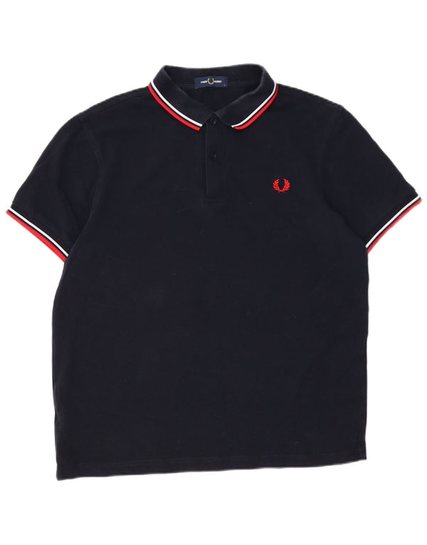 Cămașă polo Fred Perry pentru bărbați, mare, albastru bleumarin, bumbac