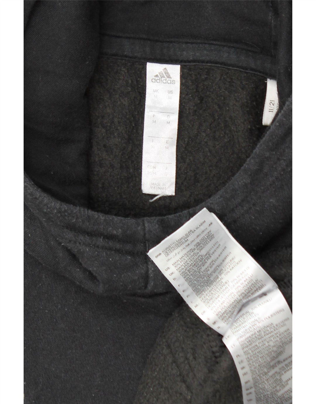 Pulover Adidas pentru bărbați, bumbac mediu negru