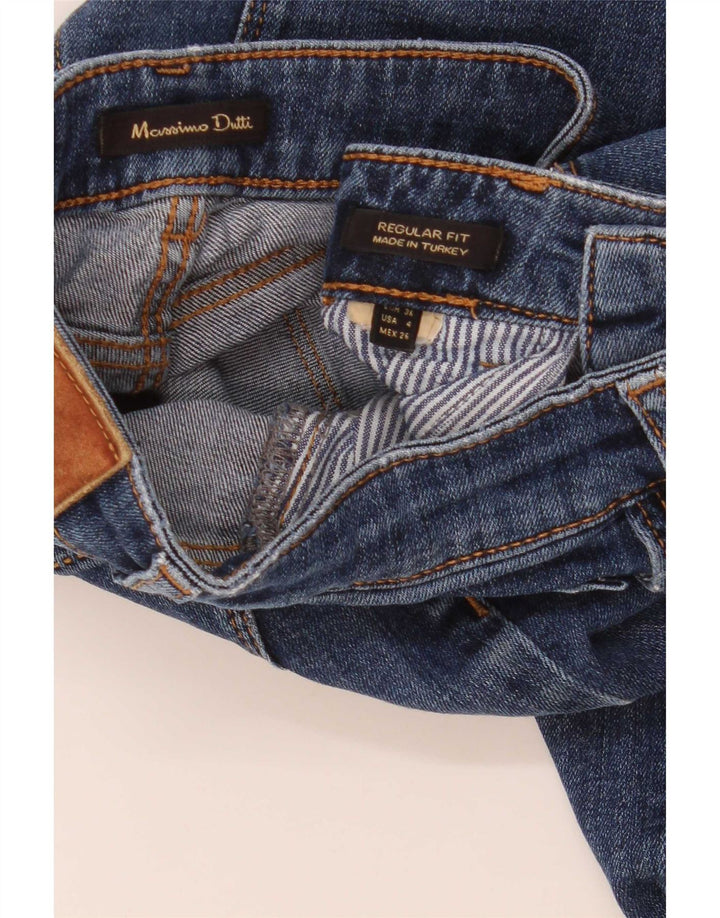 Pantaloni scurți din denim pentru femei Massimo Dutti, cu ajustare normală, EU 36 XS W26 Albastru