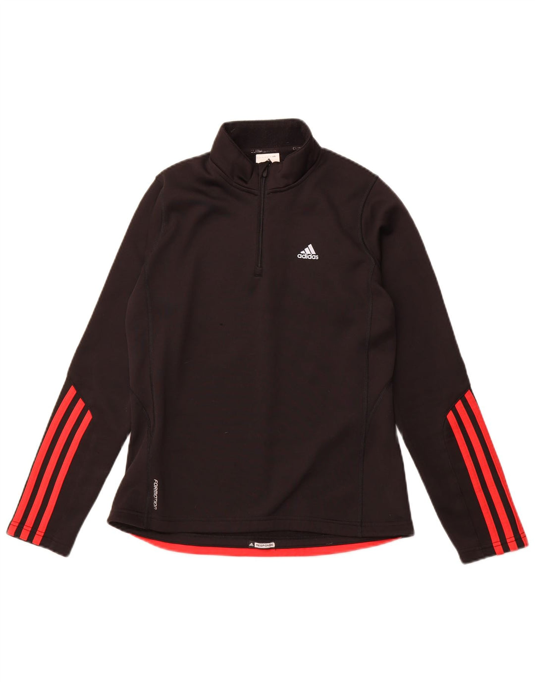 Top de trening Climawarm Pullover ADIDAS UK 12 Medium Negru