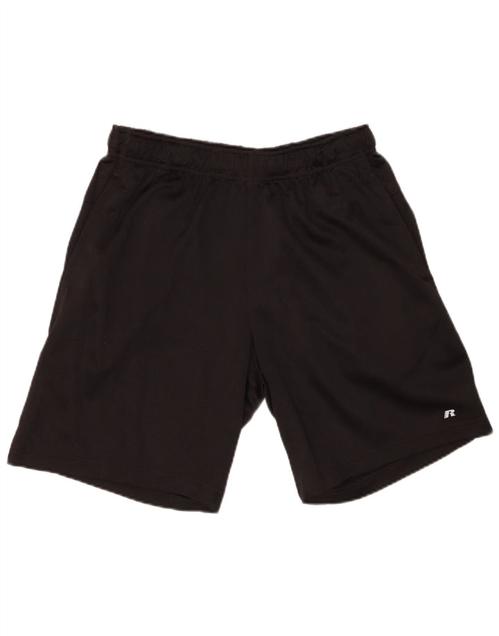 Pantaloni scurți sport Dri-Power pentru bărbați RUSSELL ATHLETIC, poliester mediu negru