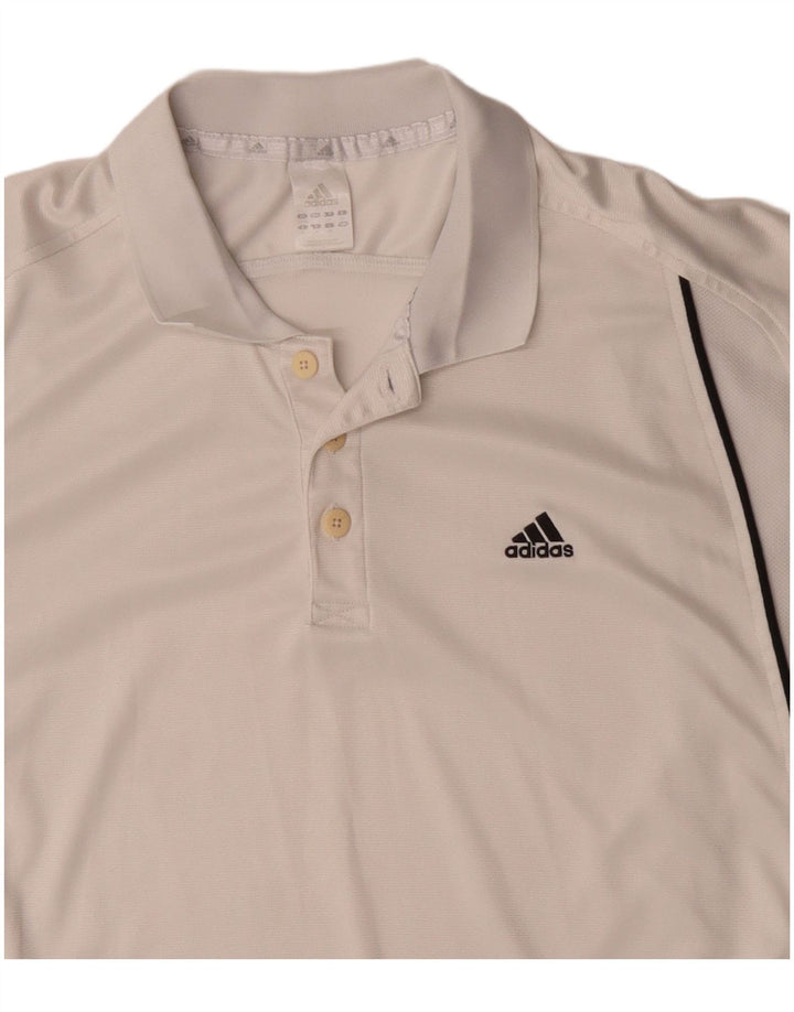 Tricou polo Adidas pentru bărbați Marea Britanie 42/44 Poliester alb mare
