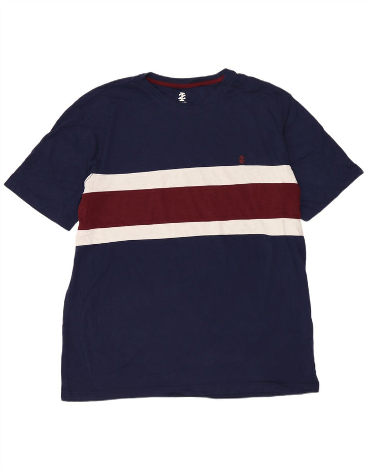 Tricou pentru bărbați IZOD Top mare, albastru bleumarin, bumbac color bloc