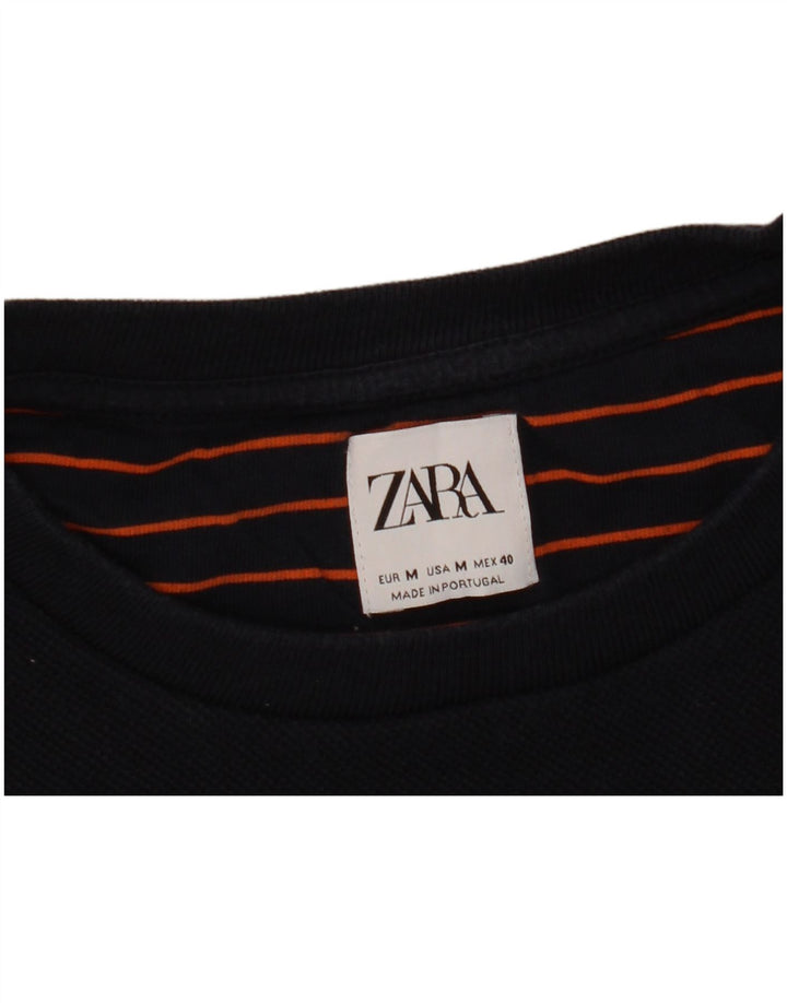 Pulover pentru bărbați Zara Pulover Medium Bleumarin