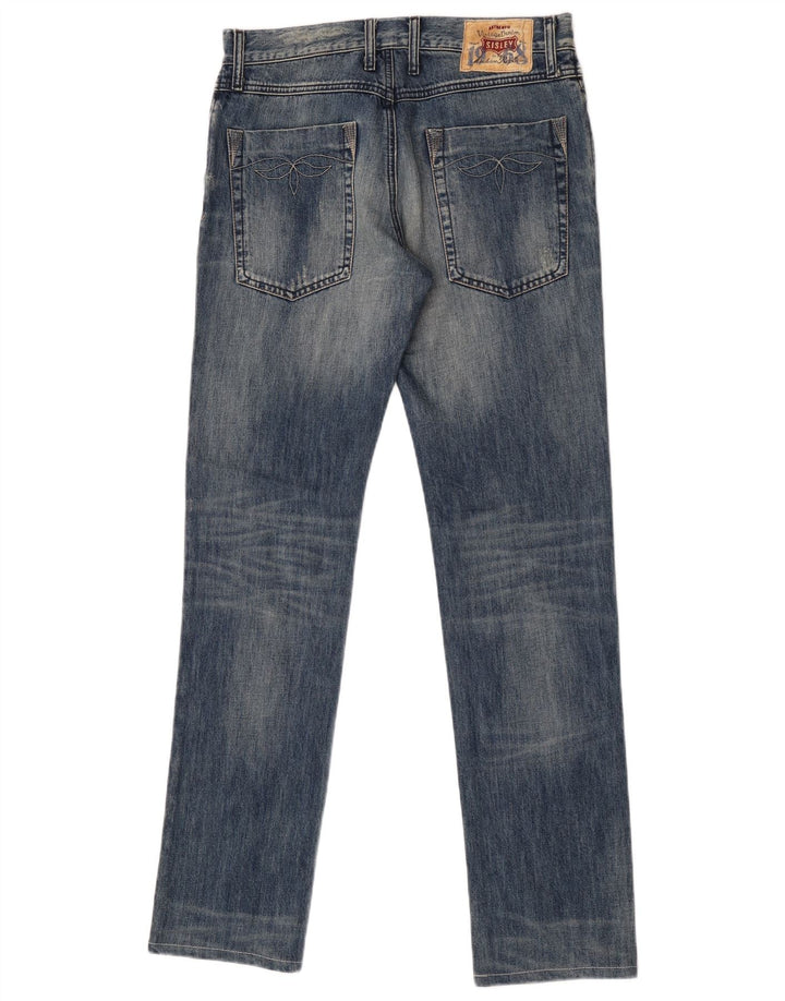 Blugi slim pentru bărbați Sisley Distressed W31 L33 Bumbac albastru