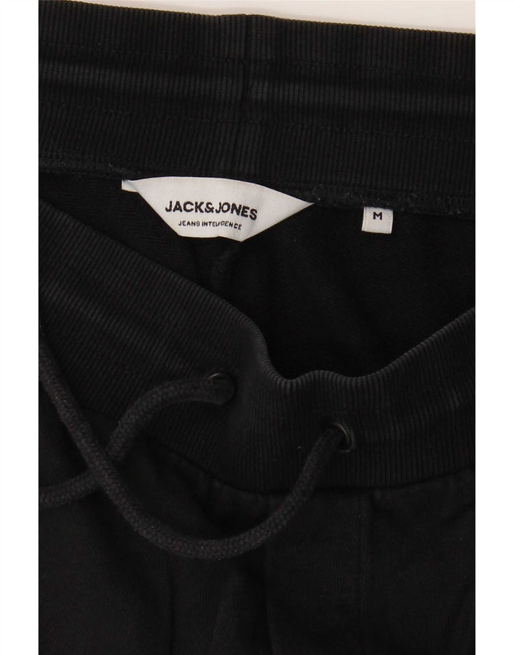 Pantaloni scurți sport Jack & Jones pentru bărbați, bumbac mediu negru