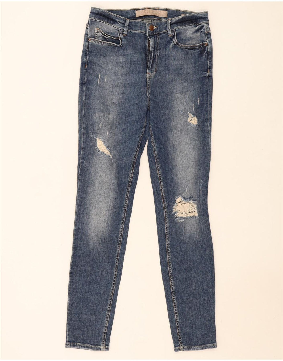 Blugi skinny distressed pentru femei GUESS W30 L30 albastru