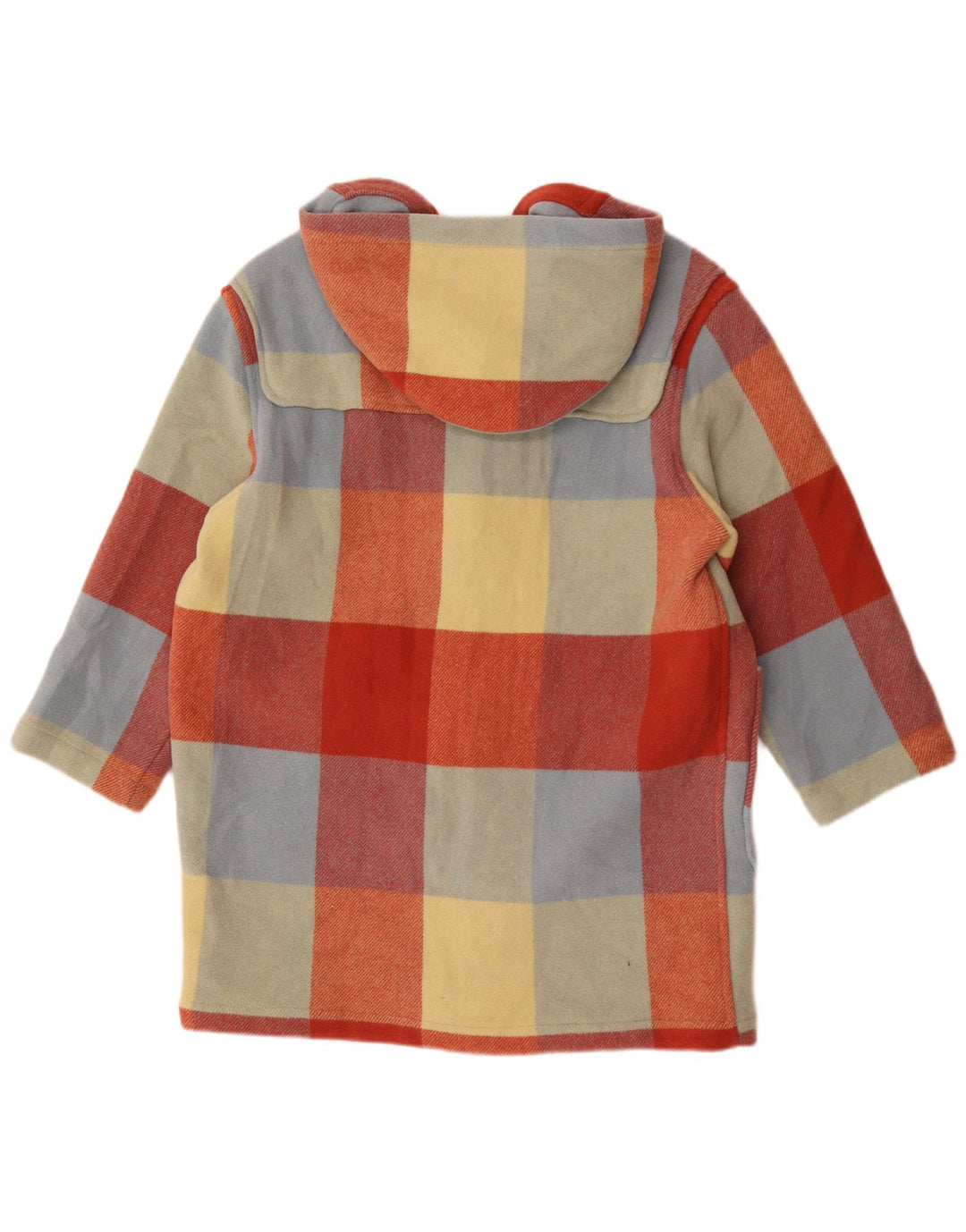 Duffle Coat pentru femei Benetton UK 16 mare, multicoloră, lână carouri