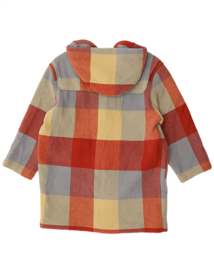 Duffle Coat pentru femei Benetton UK 16 mare, multicoloră, lână carouri