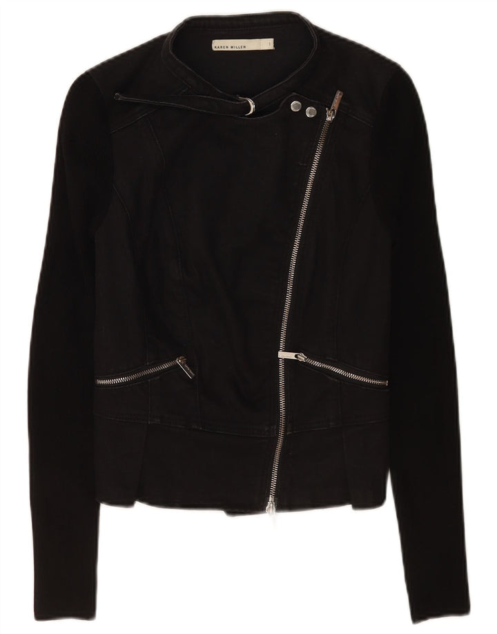 Jachetă pentru femei Karen Millen Crop Biker US 1 2XS Negru