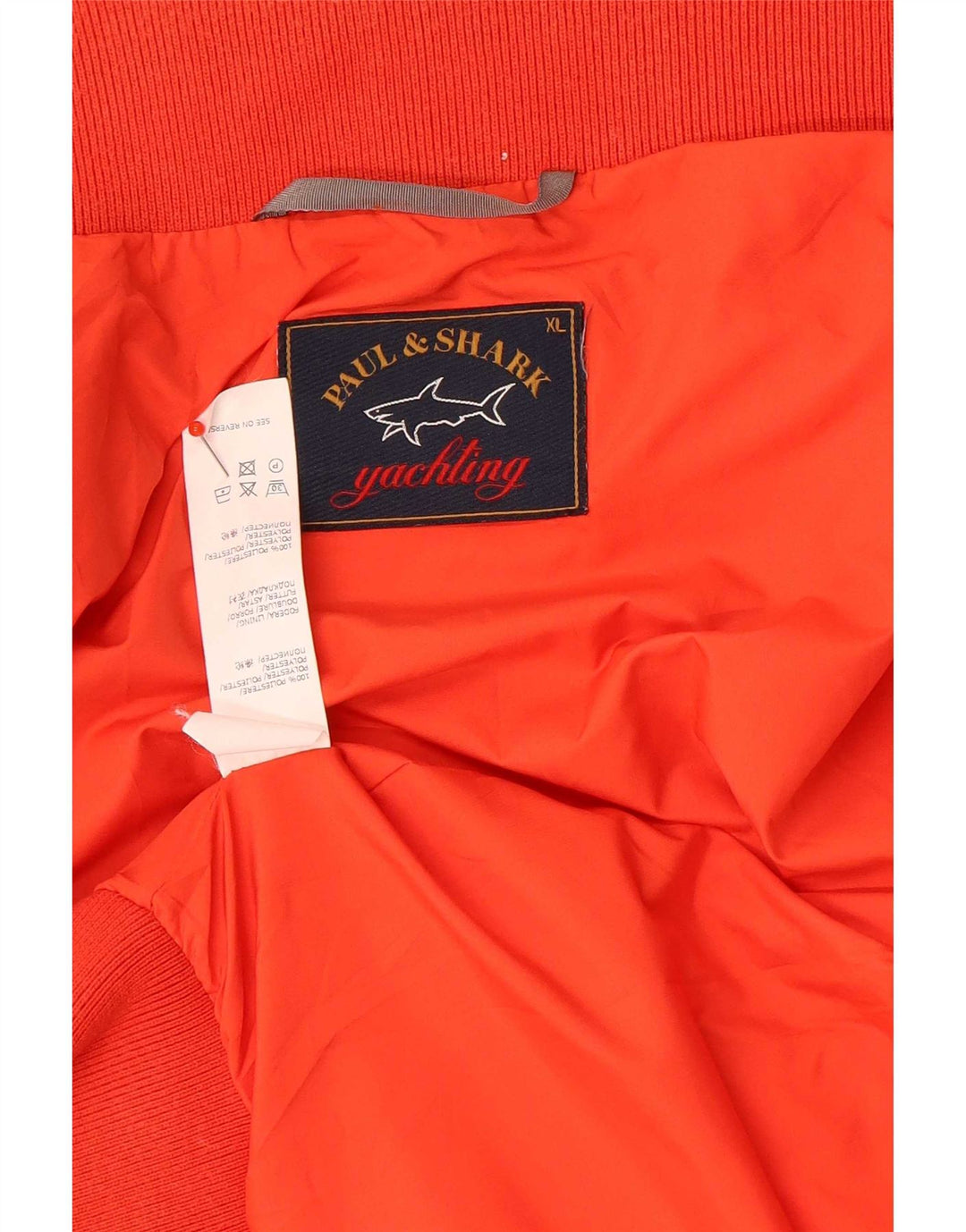 Jachetă bomber pentru iahting pentru bărbați Paul & Shark UK 42 XL poliester roșu