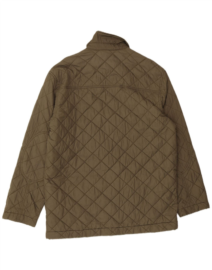CHAPS Mens Quilted Jacket UK 38 Medium Khaki Nylon